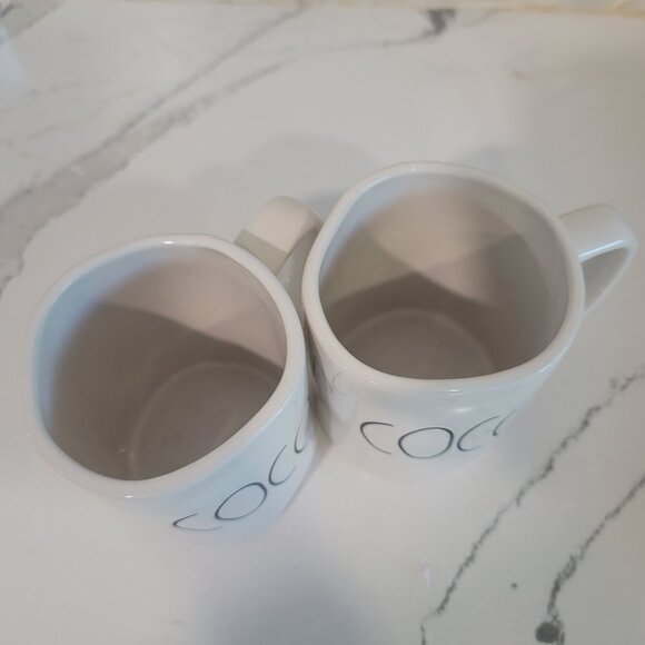 Rae Dunn COCOA mug ceramic Christmas set of 2. hot chocolate coffee tea mug - Picture 5 of 6